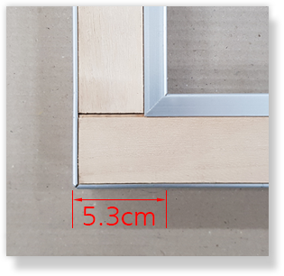 프레임 넓이 : 5.3cm[두께 4cm] / 5.5cm[두께 4.7cm]
